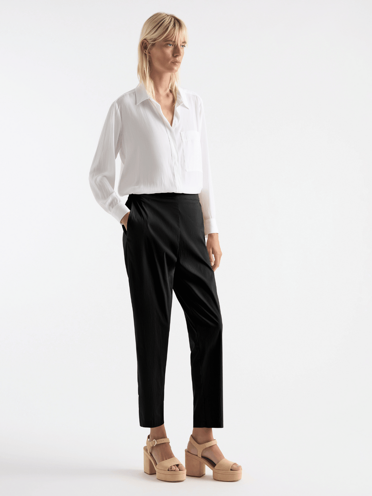 Mela Purdie Full Length Stretch Trouser in Black 1808 - Comfortable and Polished Women’s Trousers with Pockets Mela Purdie Stockist Online Sydney Australia