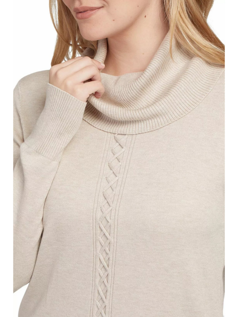L/S Cowl Neck Sweater in H. Mocha 47030 Official Tribal Fashion Canada Stockist Sydney Australia Online Buy Signature of Double Bay