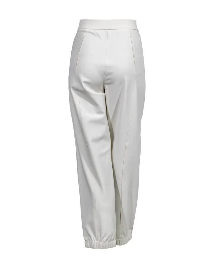 Raffaello Rossi Fiora Mid-Rise 7/8 Length Jogger Pant in seashell chic jogging style pants officewear comfortable and elegant travel pant Raffaello Rossi Candy Pant online stockist Australia relaxed comfortable black drawstring pants online Australia Signature of Double Bay Raffaello Rossi Pants online