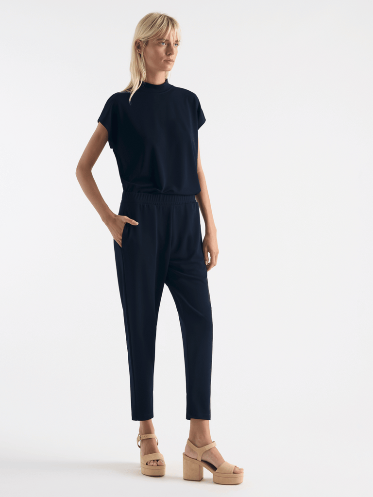 Mela Purdie Base Pant in True Navy Blue 1655 Mela Purdie Stockist Online Australia Signature of Double Bay Tops Dresses Elegant Clothing