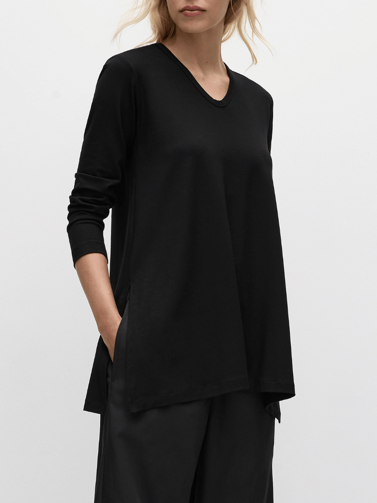 Mela Purdie Long Sleeve Moroccan Tunic in French Navy 7945 Mela Purdie Stockist Online Australia Signature of Double Bay Tops Dresses Elegant Clothing