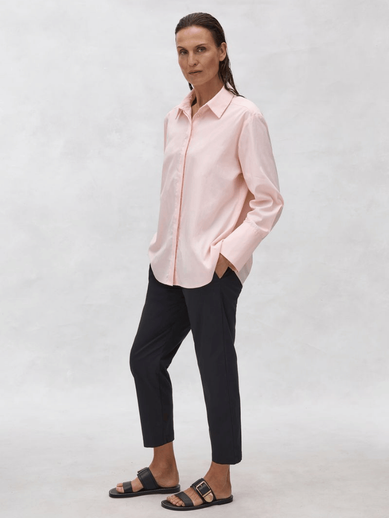 Mela Purdie Smooth Shirt in Sugar Pink 8560 Mela Purdie Stockist Online Australia Signature of Double Bay Tops Dresses Elegant Clothing