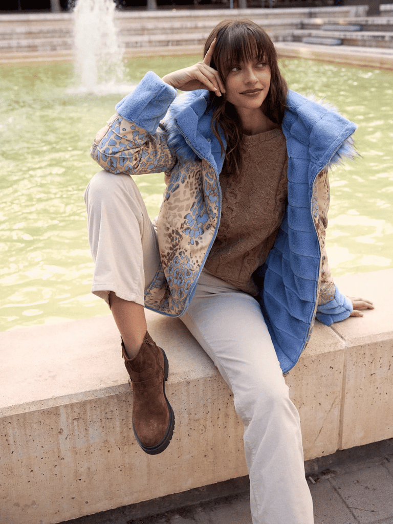 Tinta & Bariloche Fisterra Reversible Jacket Blue Tinta and Bariloche online Australia Shop Tinta Bariloche shorts, dresses, tops online. Signature of Double Bay Fashion Tinta and Bariloche Online