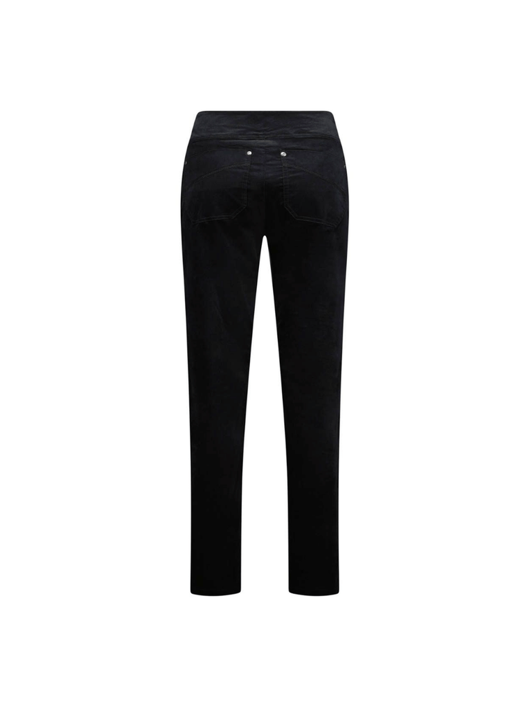 VERGE Straight Leg Velvet Temptation Pant in Black 9155 Verge Stockist Online Australia Signature of Double Bay Mature Fashion Acrobat Flattering