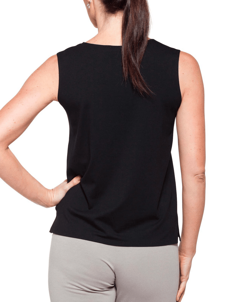 Mela Purdie Sleeveless Singlet Top Palazzo Shell in Black 284 Mela Purdie Stockist Online Australia Signature of Double Bay Tops Dresses Elegant Clothing