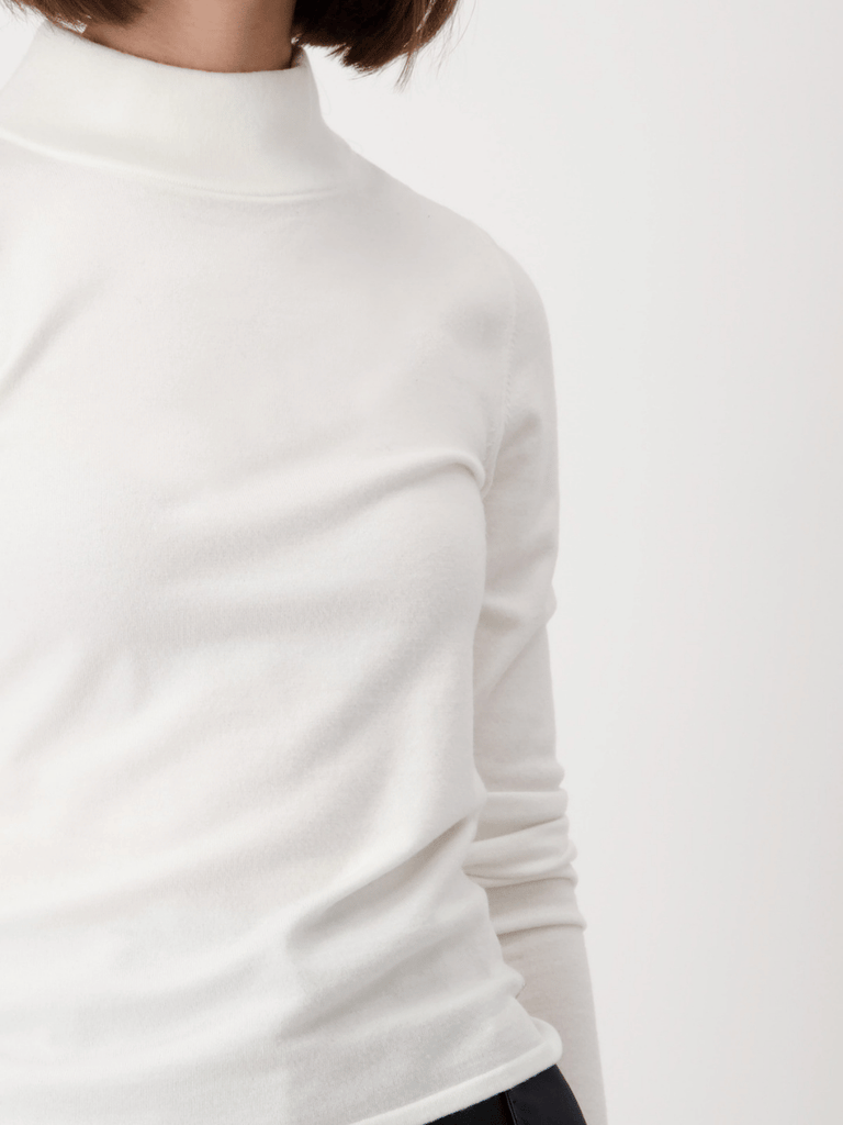 Monari Mock Turtle Knit in Cream Discover the Elegant Monari Collection at Signature of Double Bay, Shop Stylish Knitwear, Dresses, and Tops Online from Sydney's Premier Mature Fashion Boutique