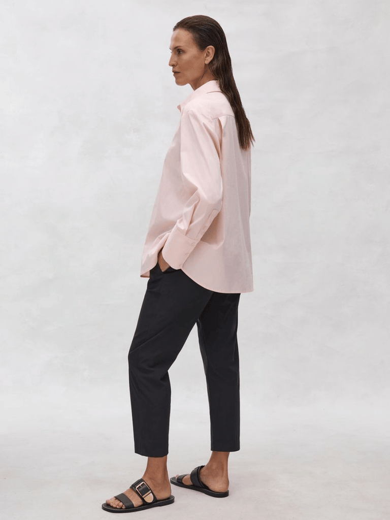 Mela Purdie Smooth Shirt in Sugar Pink 8560 Mela Purdie Stockist Online Australia Signature of Double Bay Tops Dresses Elegant Clothing