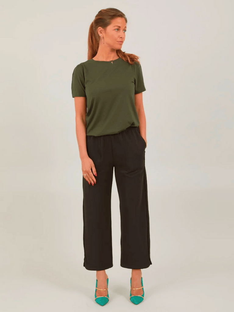 Coster Copenhagen Wide Leg Trousers in Brown Bear 3102 Coster Copenhagen Fashion brand official stockist sydney australia sustainable fashion made in denmark office wear womens clothing