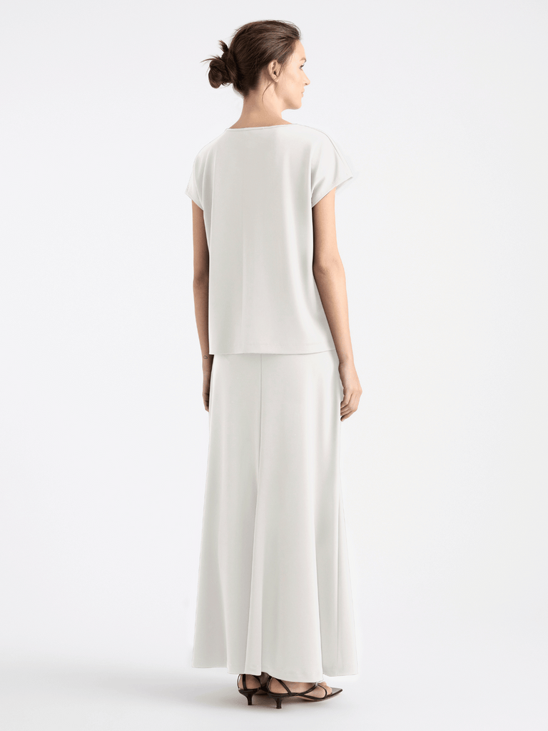 Mela Purdie Cap Sleeve Relaxed Fit Cap Shell Top in Cream 8365 Mela Purdie Stockist Online Australia Signature of Double Bay Tops Dresses Elegant Clothing