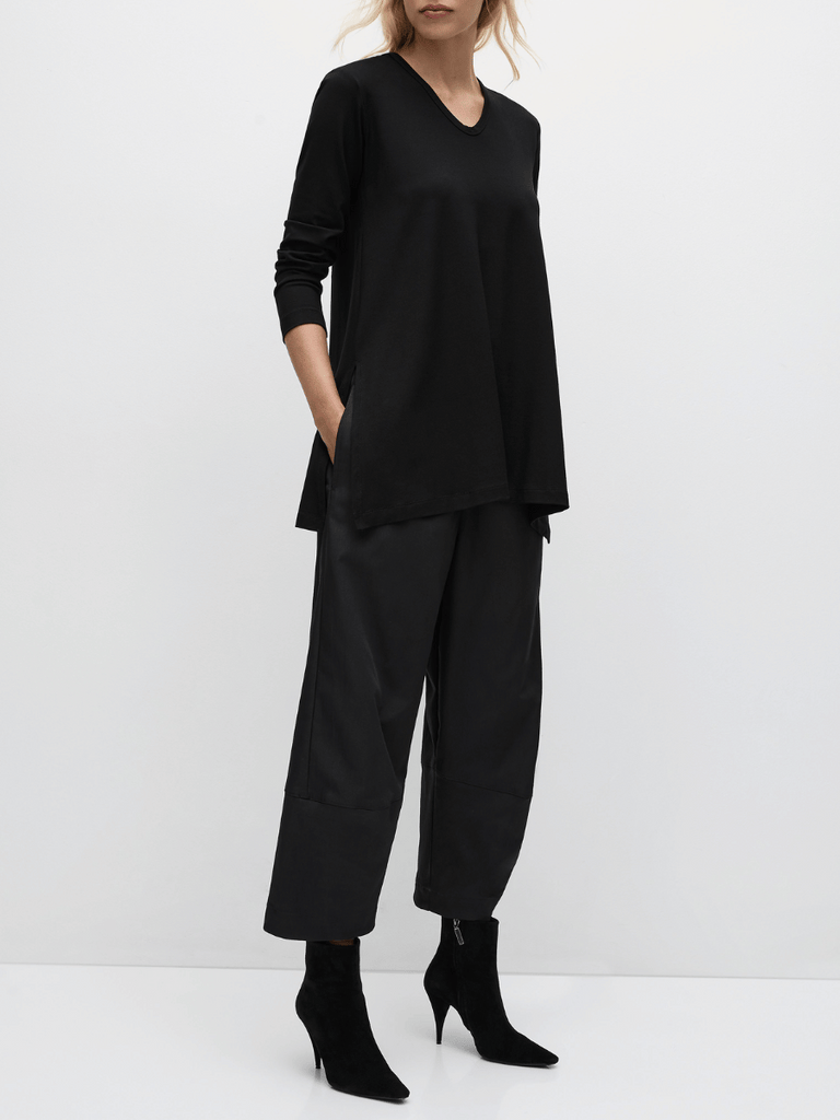 Mela Purdie Long Sleeve Moroccan Tunic in Black 7945 Mela Purdie Stockist Online Australia Signature of Double Bay Tops Dresses Elegant Clothing