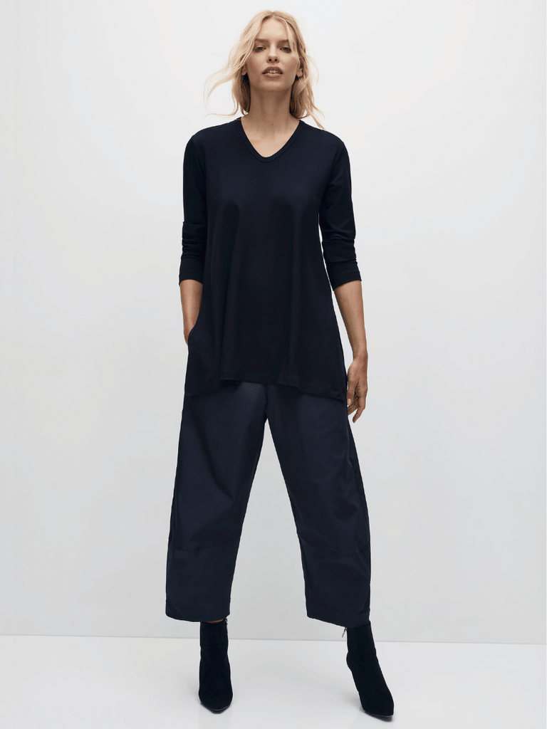 Mela Purdie Long Sleeve Moroccan Tunic in French Navy 7945 Mela Purdie Stockist Online Australia Signature of Double Bay Tops Dresses Elegant Clothing