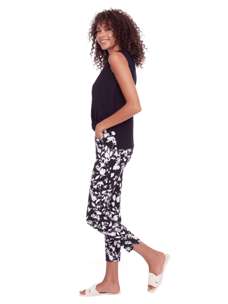 Up! Pants Tummy Control Slim Petal Pant 28" in Zenobia Print 68027 Up Pants Tummy control stockist online Australia flattering body contouring shaping pants high rise waistband signature of double bay Sydney fashion