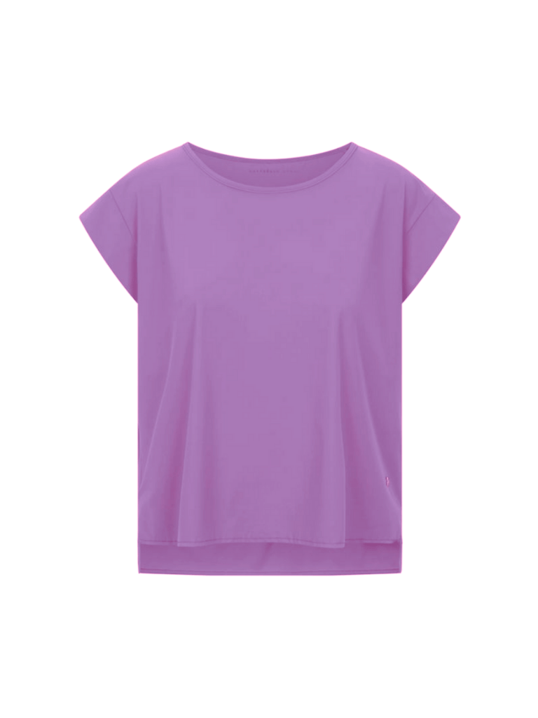 Raffaello Rossi Grit Cap Sleeve Side Slit Top in purple Raffaello Rossi european pant Candy Jersey Jogger Pant comfortable flattering pull on pant signature of double bay official stockist online in store sydney australia