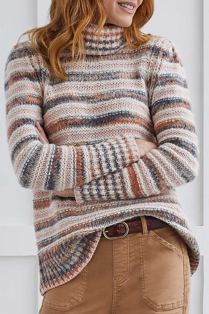 Tribal Fashion Long Sleeve Turtleneck Sweater - Nomad 3826
