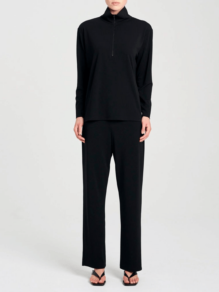 Mela Purdie Long Pant in Black 1900 Powder Knit Mela Purdie Stockist Online Australia Signature of Double Bay Tops Dresses Elegant Clothing