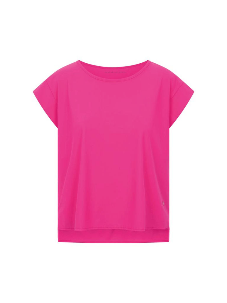 Raffaello Rossi Grit Cap Sleeve Side Slit Top in Crazy Pink Raffaello Rossi european pant Candy Jersey Jogger Pant comfortable flattering pull on pant signature of double bay official stockist online in store sydney australia