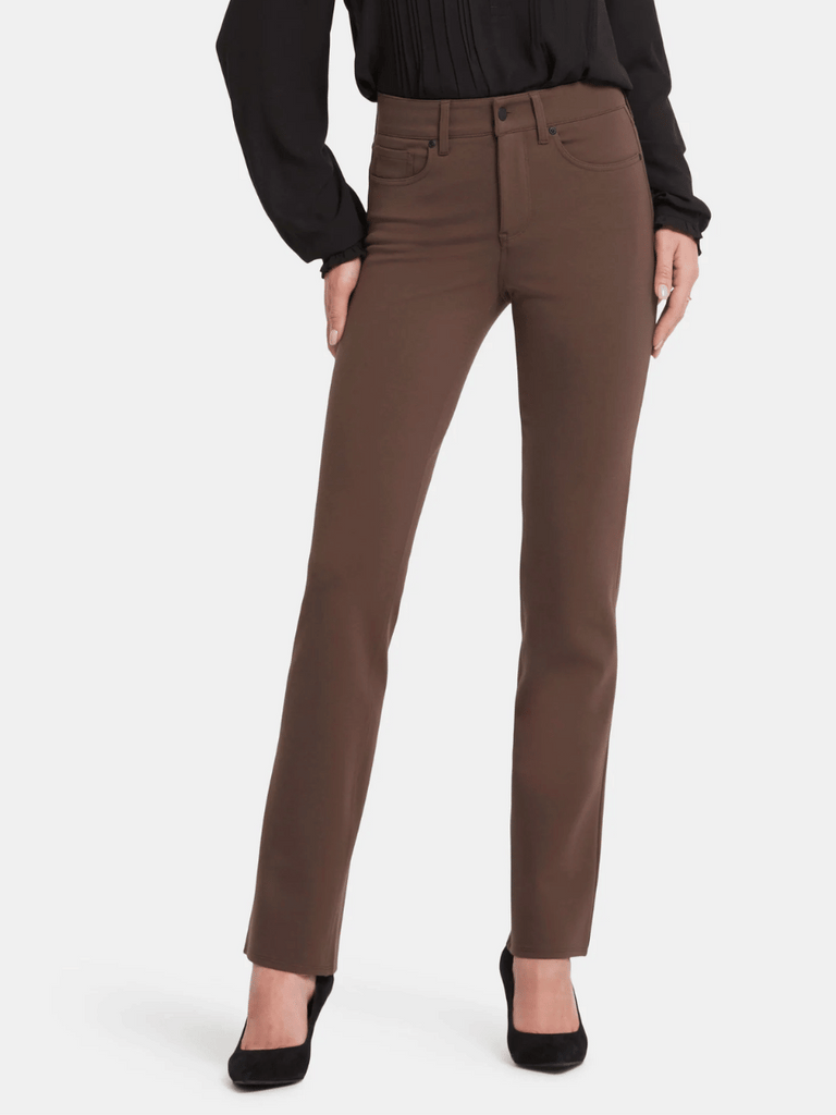Not Your Daughter's Jeans Marilyn Straight leg Jean in Brown Not Your Daughter's jeans comfortable tummy control jean pants sustainable made for women. Women tummy control jeans built in shape wear Not your daughters jeans stockist online sydney