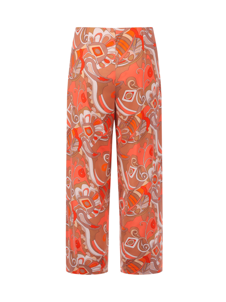 Raffaello Rossi Signature of double bay official stockist online in store sydney australia Sally 7/8 Palazzo Pant Orange and Brown Graphical Print