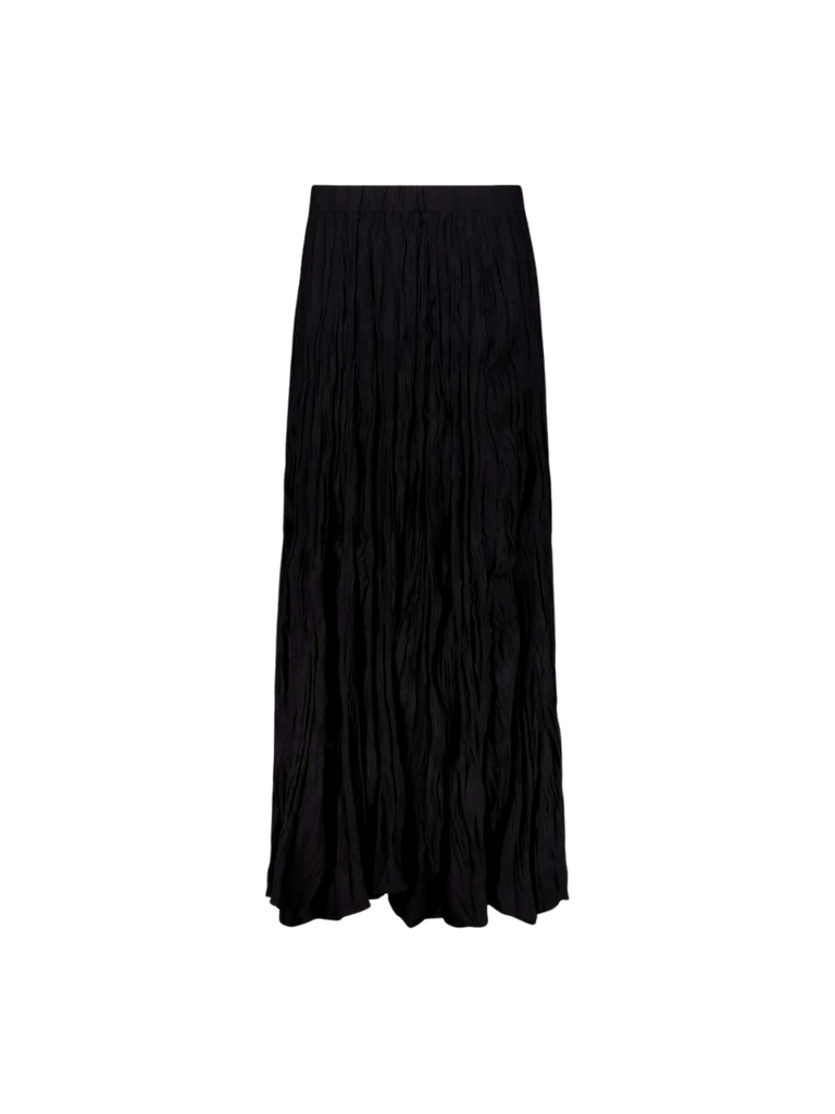 Monari Crushed Effect Elastic Waist Maxi Skirt in Black Discover the Elegant Monari Collection at Signature of Double Bay, Shop Stylish Knitwear, Dresses, and Tops Online from Sydney's Premier Mature Fashion Boutique