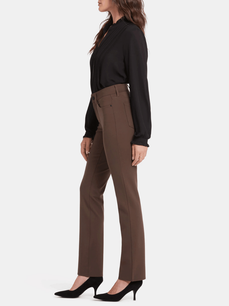 Not Your Daughter's Jeans Marilyn Straight leg Jean in Brown Not Your Daughter's jeans comfortable tummy control jean pants sustainable made for women. Women tummy control jeans built in shape wear Not your daughters jeans stockist online sydney