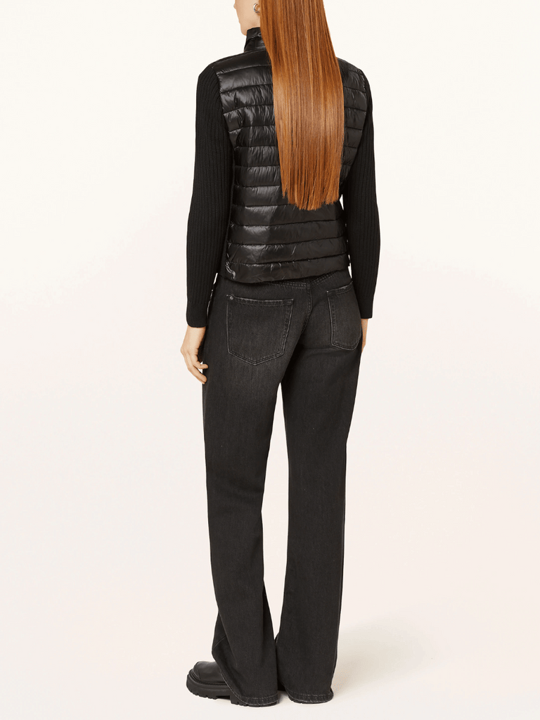 Monari Knitted Sleeve Quilted Jacket in Black Discover the Elegant Monari Collection at Signature of Double Bay, Shop Stylish Knitwear, Dresses, and Tops Online from Sydney's Premier Mature Fashion Boutique