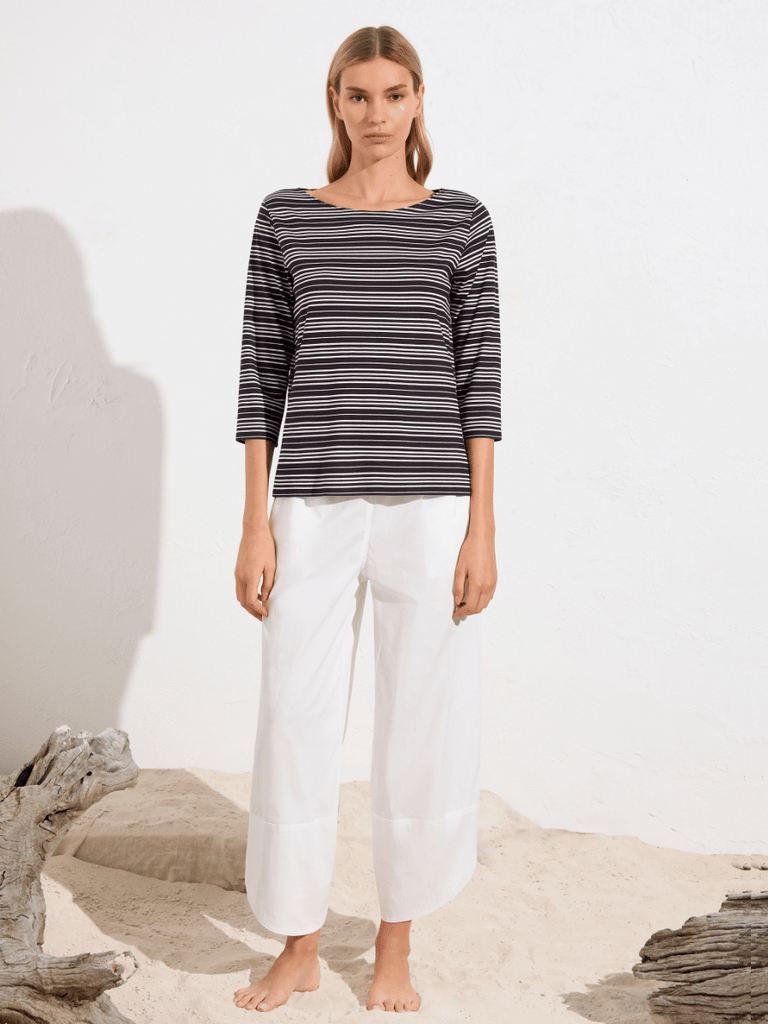 Mela Purdie Wide Leg Bevel Pant in White 1885 Mela Purdie Stockist Online Australia Signature of Double Bay Tops Dresses Elegant Clothing