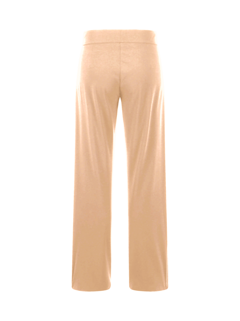 Raffaello Rossi Candice Straight Pant in Cashew Beige Raffaello Rossi european pant Candy Jersey Jogger Pant comfortable flattering pull on pant signature of double bay official stockist online in store sydney australia