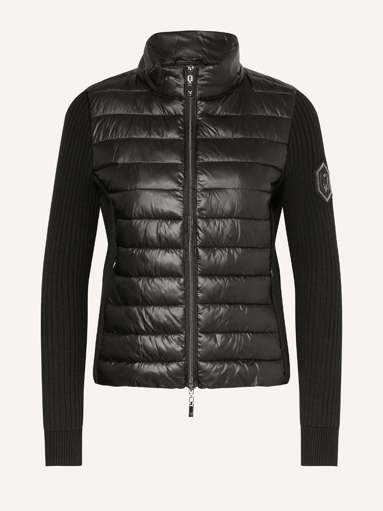 Monari Knitted Sleeve Quilted Jacket in Black Discover the Elegant Monari Collection at Signature of Double Bay, Shop Stylish Knitwear, Dresses, and Tops Online from Sydney's Premier Mature Fashion Boutique