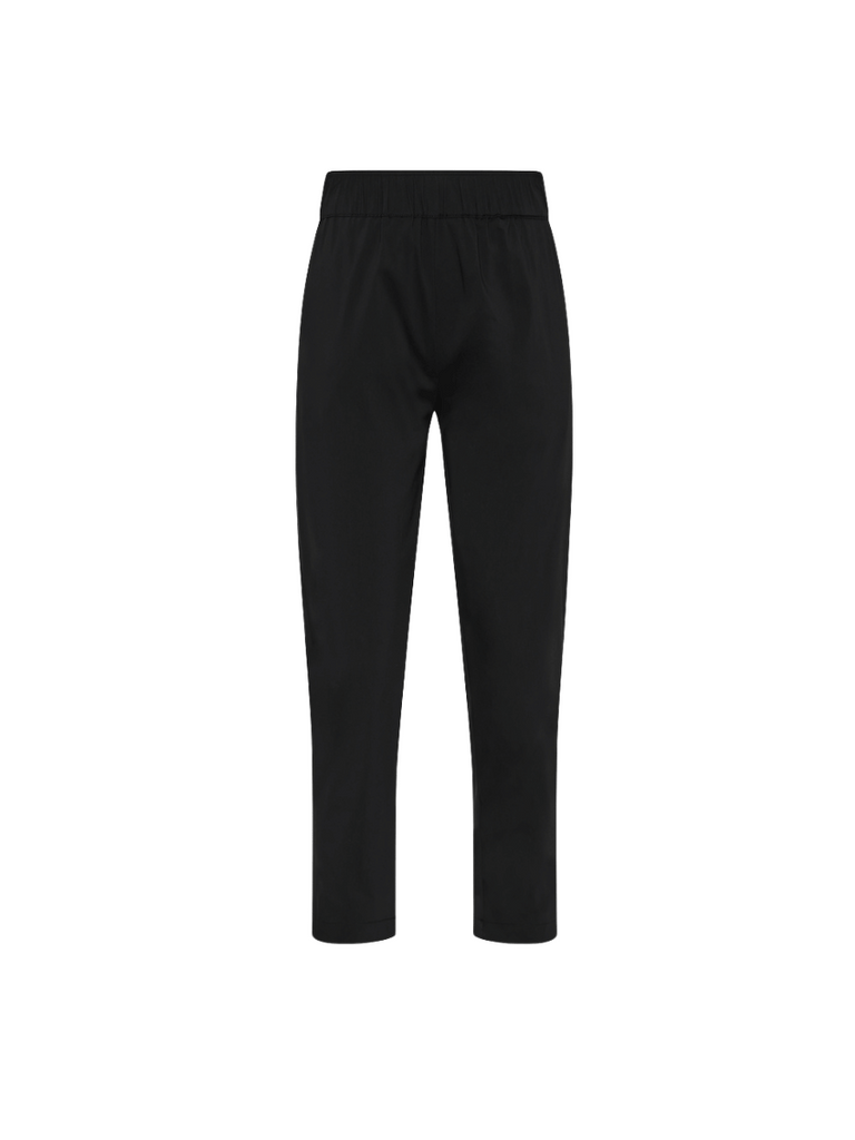 Mela Purdie Stockist Online Australia Nomad Pant in Black stretch cotton tapered leg elastic comfortable waist chic pocket pant