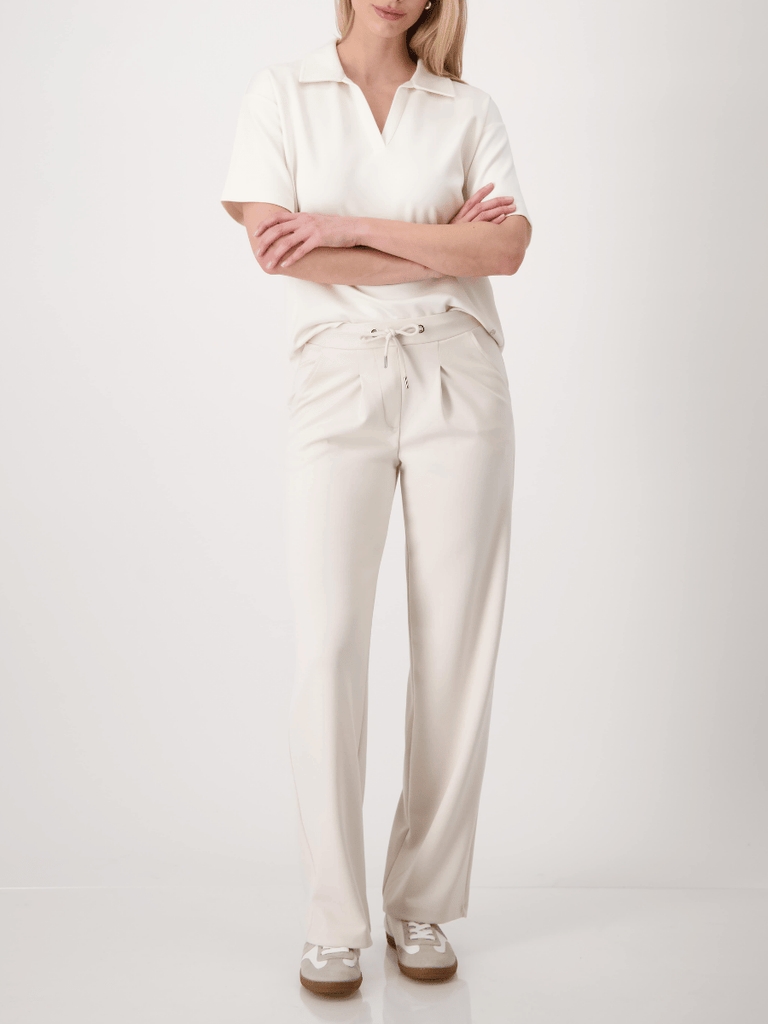 Monari Straight-Leg Stretch Sweatpants in Seashell Beige Discover the Elegant Monari Collection at Signature of Double Bay, Shop Stylish Knitwear, Dresses, and Tops Online from Sydney's Premier Mature Fashion Boutique