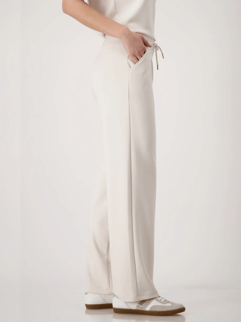 Monari Straight-Leg Stretch Sweatpants in Seashell Beige Discover the Elegant Monari Collection at Signature of Double Bay, Shop Stylish Knitwear, Dresses, and Tops Online from Sydney's Premier Mature Fashion Boutique