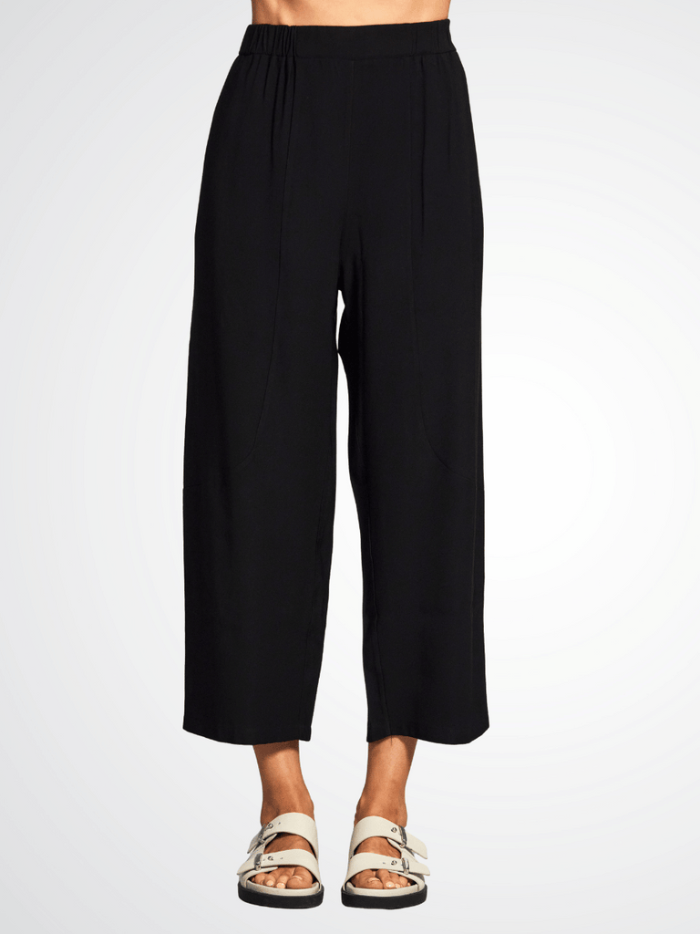 Peruzzi Slouch Ecru Side Stripe Trousers in Black 25162 shop peruzzi, peruzzi fashion, peruzzi stockists, peruzzi stockists australia, peruzzi sydney, peruzzi womens clothing