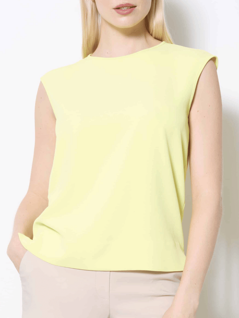 UP! PANTS Cap Sleeve T-Shirt in Lime Green 30335 Up Pants Tummy control stockist online Australia flattering body contouring shaping pants high rise waistband signature of double bay Sydney fashion