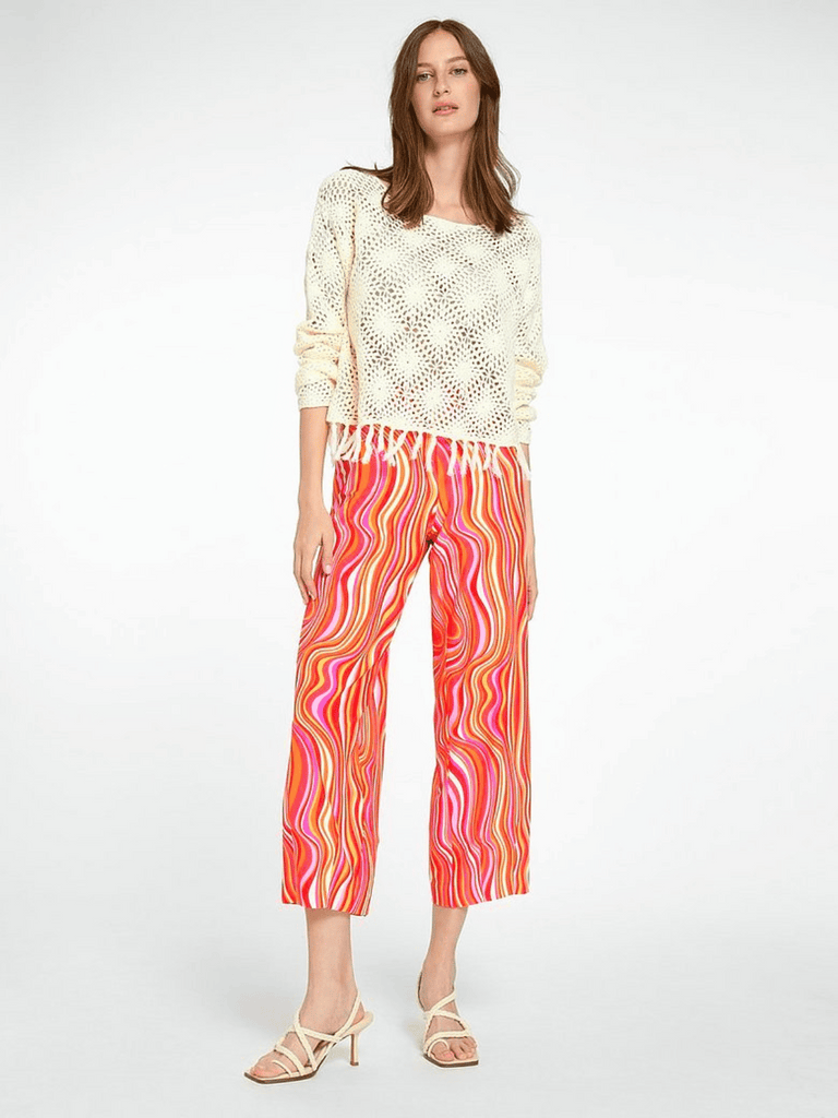 70s Raffaello Rossi Sally 7/8 Palazzo Pant Red, Pink and White Stripe Raffaello Rossi pull on pant signature of double bay official stockist online in store sydney australia