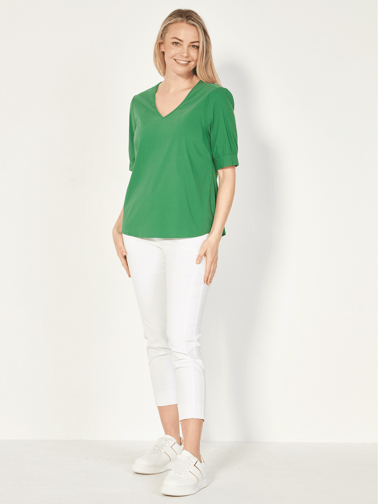 VERGE Colt Pant in White 8611 Verge Stockist Online Australia Signature of Double Bay Mature Fashion Acrobat Flattering