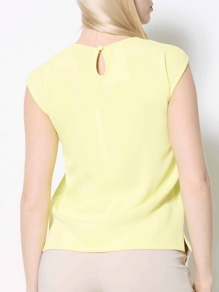UP! PANTS Cap Sleeve T-Shirt in Lime Green 30335 Up Pants Tummy control stockist online Australia flattering body contouring shaping pants high rise waistband signature of double bay Sydney fashion