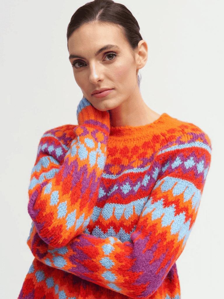 Turquoise Teba Knit Sweater Tinta and Bariloche online Australia Shop Tinta Bariloche shorts, dresses, tops online. Signature of Double Bay Fashion Tinta and Bariloche Online