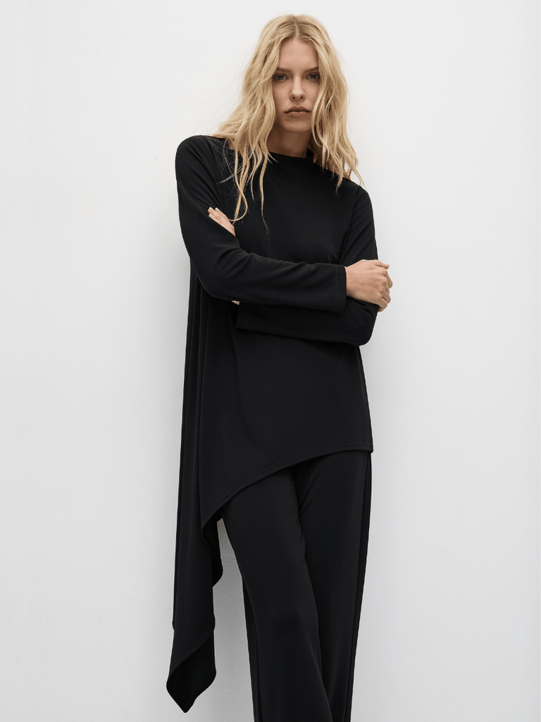 Mela Purdie Spear Sweater in Black 8670 Mela Purdie Stockist Online Australia Signature of Double Bay Tops Dresses Elegant Clothing