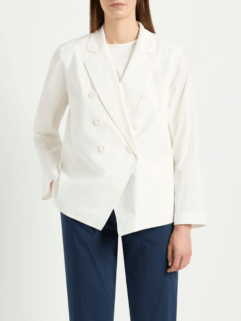 Mela Purdie DB Blazer in Ivory 4148 Mela Purdie Stockist Online Australia Signature of Double Bay Tops Dresses Elegant Clothing