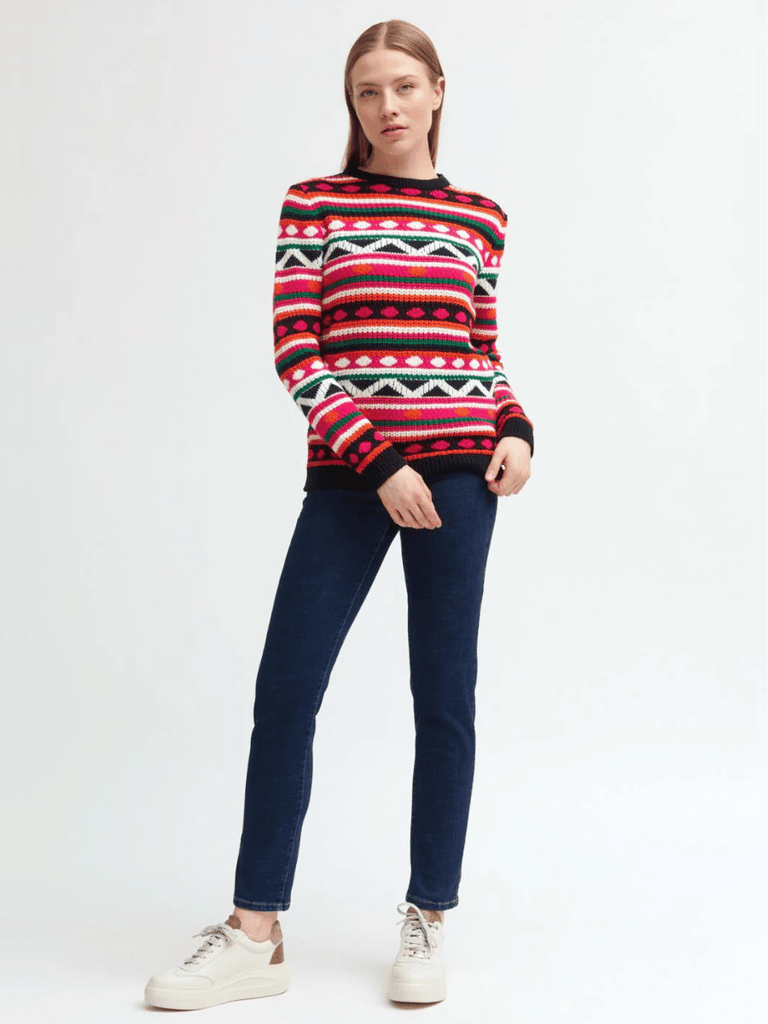 Tinta & Bariloche Multicolour Kaina Knit Sweater Tinta and Bariloche online Australia Shop Tinta Bariloche shorts, dresses, tops online. Signature of Double Bay Fashion Tinta and Bariloche Online