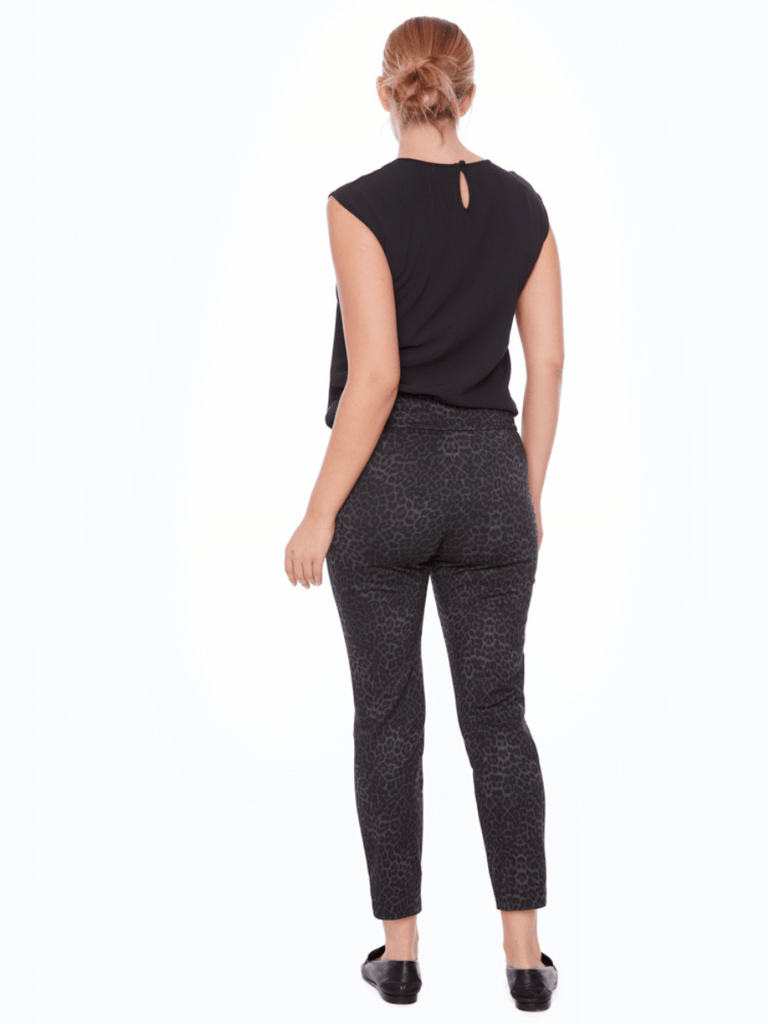 UP! PANTS Tummy Control Slim Petal Pant 28" in Amur Animal Print 68268 Up Pants Tummy control stockist online Australia flattering body contouring shaping pants high rise waistband signature of double bay Sydney fashion
