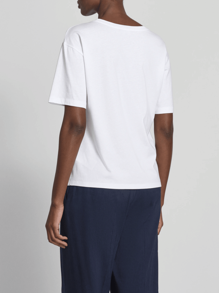 Monari Short Sleeve Round T-Shirt in Bold Blue and White Floral Print Discover the Elegant Monari Collection at Signature of Double Bay, Shop Stylish Knitwear, Dresses, and Tops Online from Sydney's Premier Mature Fashion Boutique