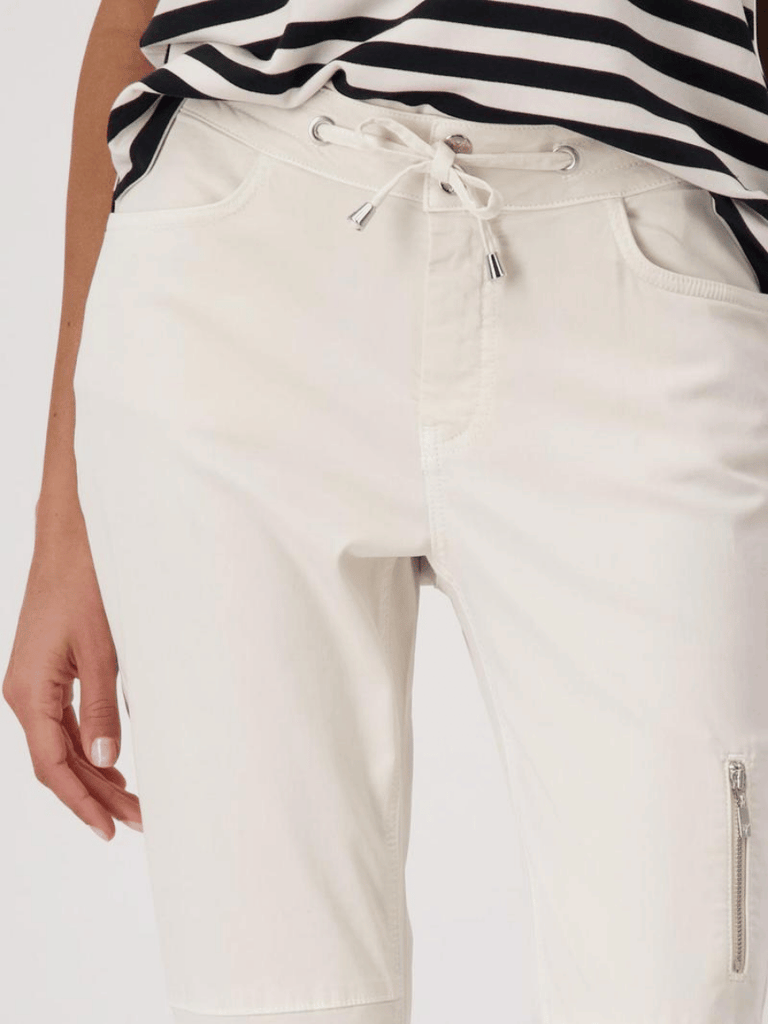 Monari Slim-Leg Tapered Stretch Sweatpants in Seashell Beige Discover the Elegant Monari Collection at Signature of Double Bay, Shop Stylish Knitwear, Dresses, and Tops Online from Sydney's Premier Mature Fashion Boutique