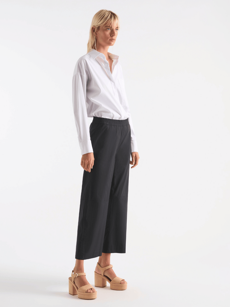 Mela Purdie Slice Pace Pant Black 1825 - Effortless Style and Unmatched Comfort in modern wide leg pants with stretch Mela Purdie Stockist Online Sydney Australia