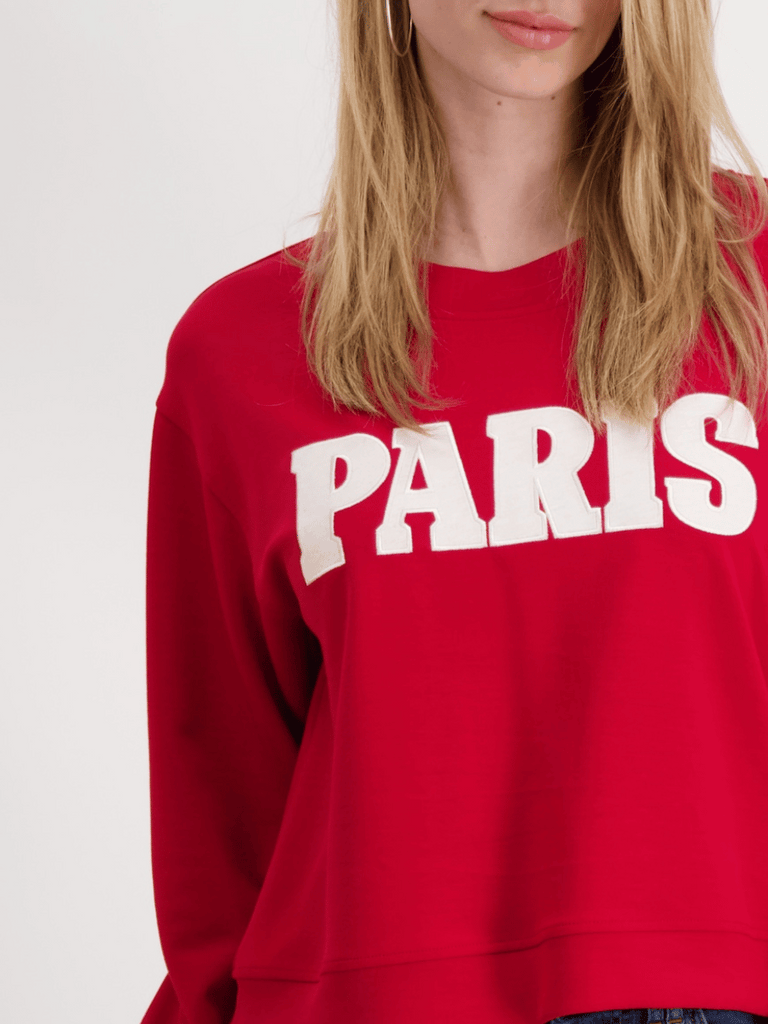 Monari Long Sleeve Paris Pullover Sweater in Red Discover the Elegant Monari Collection at Signature of Double Bay, Shop Stylish Knitwear, Dresses, and Tops Online from Sydney's Premier Mature Fashion Boutique