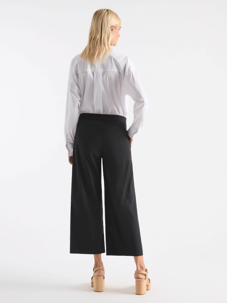 Mela Purdie Slice Pace Pant Black 1825 - Effortless Style and Unmatched Comfort in modern wide leg pants with stretch Mela Purdie Stockist Online Sydney Australia