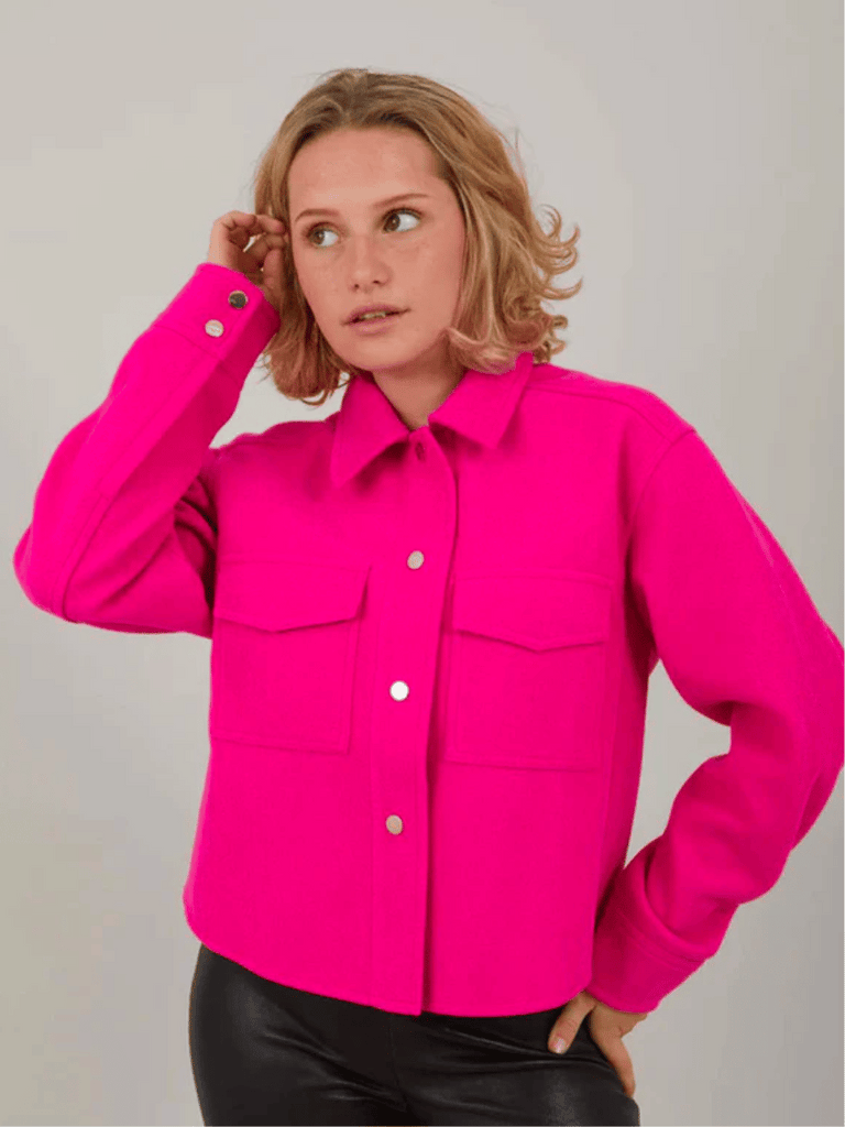Coster Copenhagen CC Heart Ariana Cropped Jacket in Pink Pop 6129 Coster Copenhagen Fashion brand official stockist sydney australia sustainable fashion made in denmark office wear womens clothing