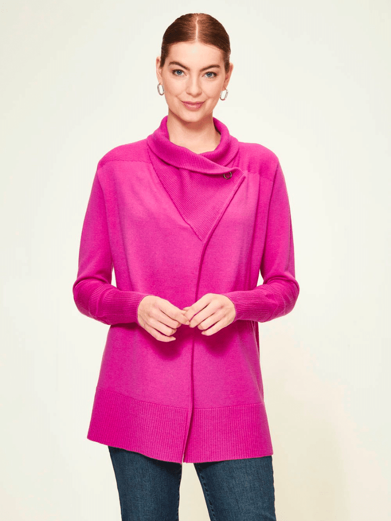 VERGE Finlay Cardi in Orchid 9046 Verge Stockist Online Australia Signature of Double Bay Mature Fashion Acrobat Flattering