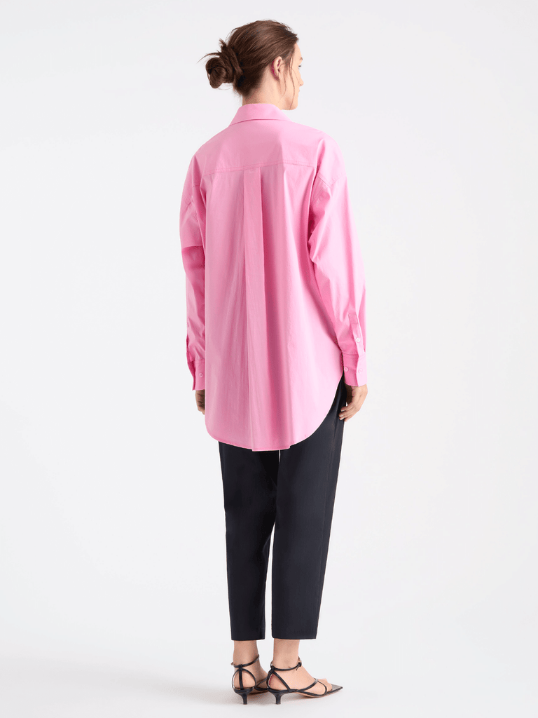 Mela Purdie Relaxed Button Front Pocket Shirt in Petal Pink 8101 Mela Purdie Stockist Online Australia Signature of Double Bay Tops Dresses Elegant Clothing