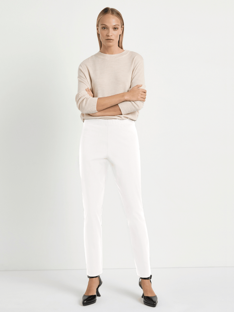 Mela Purdie Two Way Stretch Slim Leg Pant in Ivory 1844 Mela Purdie Stockist Online Australia Signature of Double Bay Tops Dresses Elegant Clothing